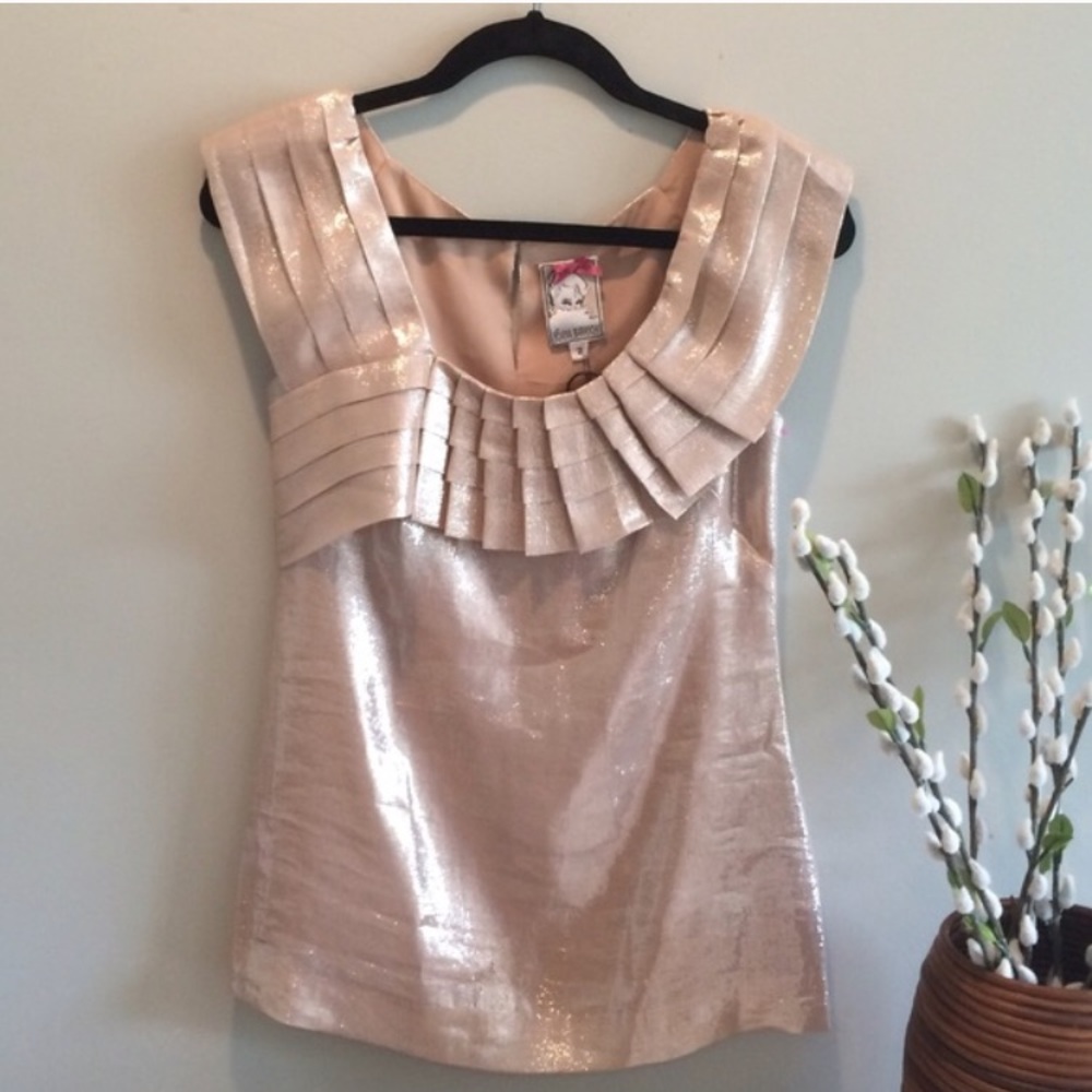 NWT Anthropologie Yoana Baraschi Blush Silk Top